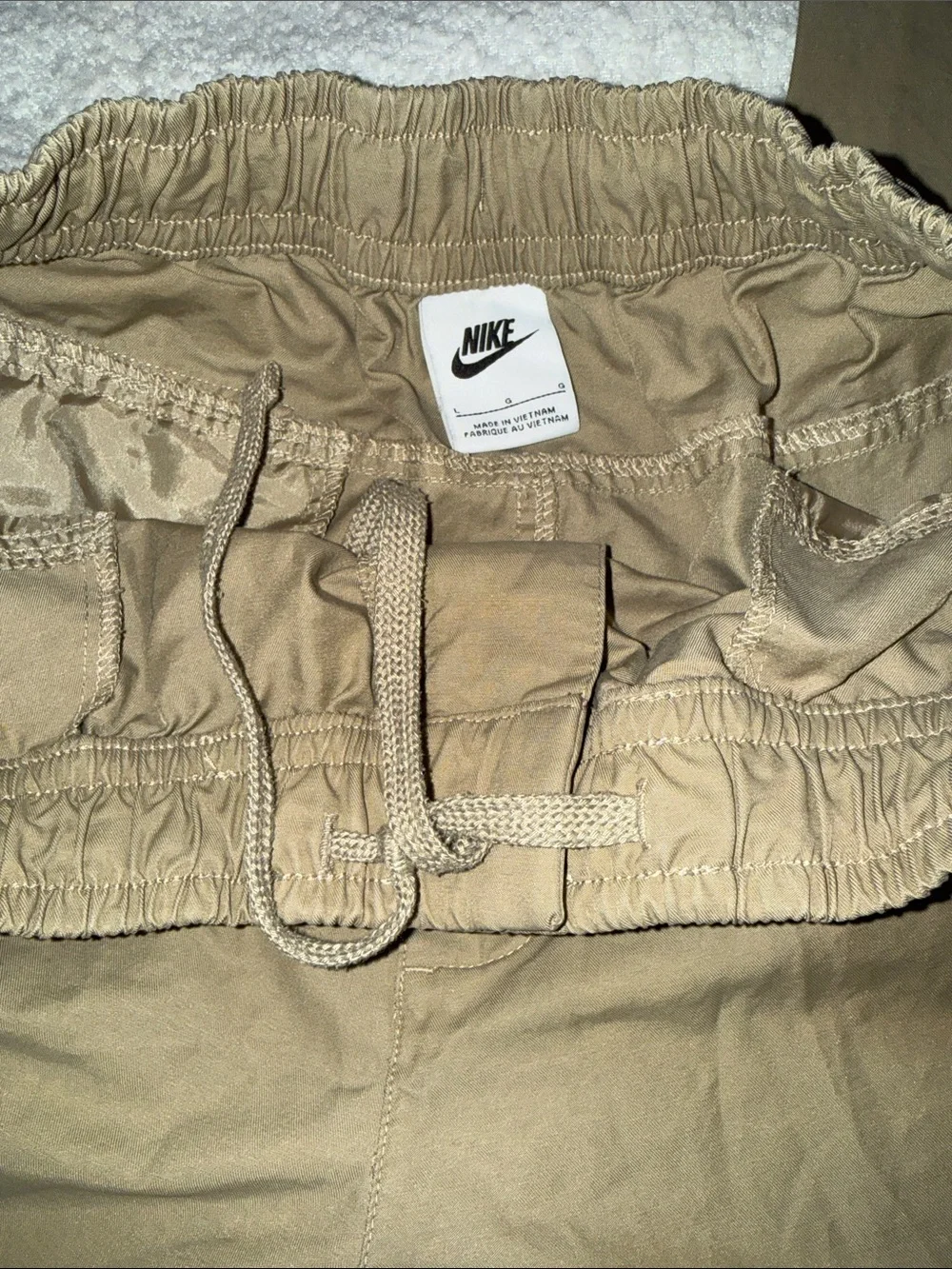 Nike Men’s /Tan Cargo Pants with Drawcord Waist